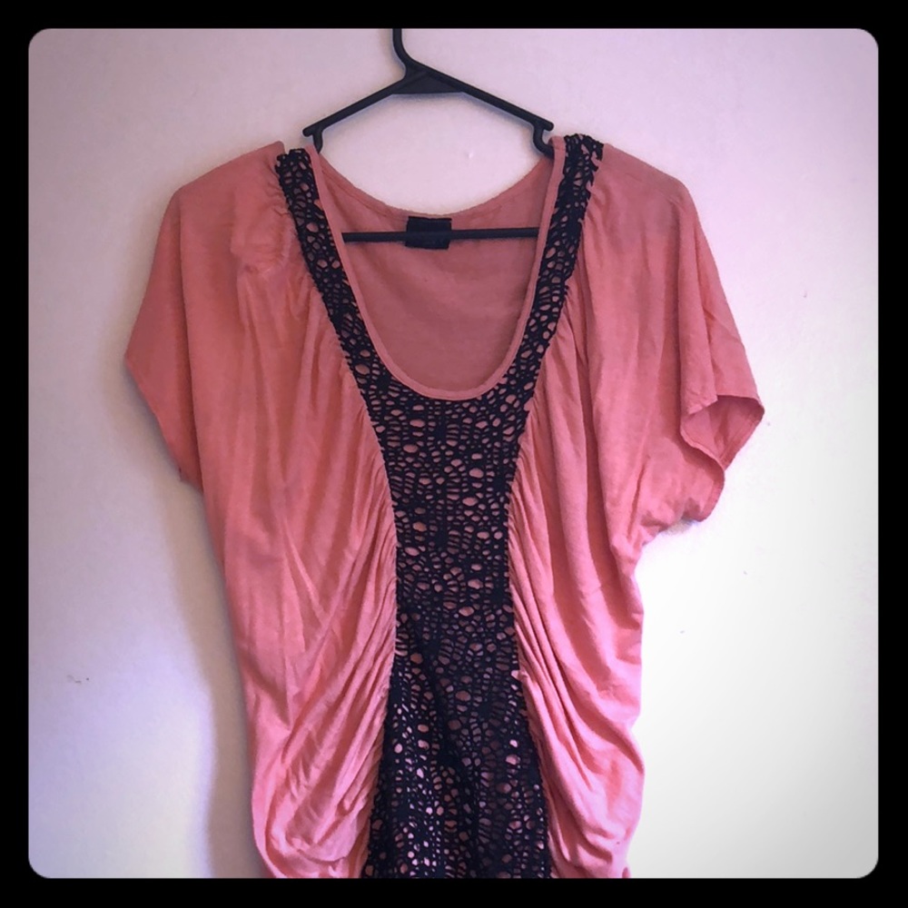 Casual Lace embellishment short sleeve shirt